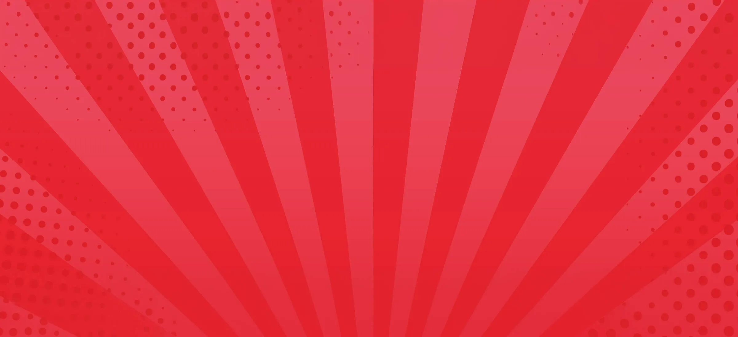 Comic book style red sunburst graphic background