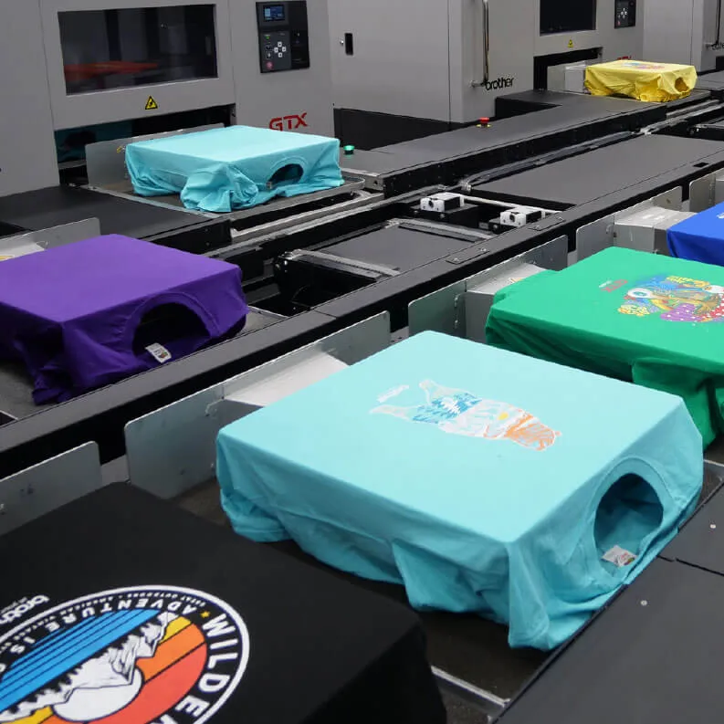 High-volume apparel decorator using Brother DTG equipment